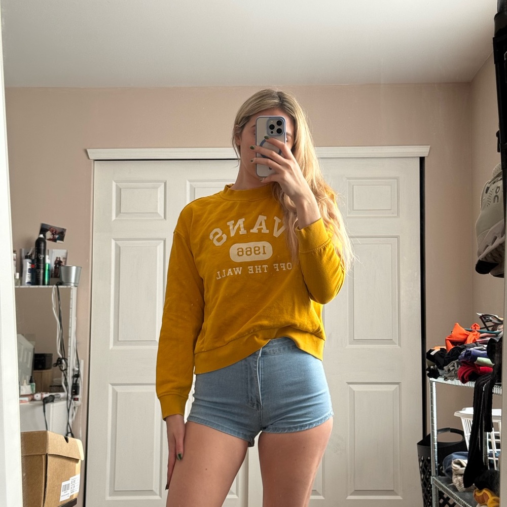 Vans Women's Mustard Yellow Sweatshirt